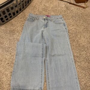 Edikted Light Blue Flare & Wide Leg Jeans